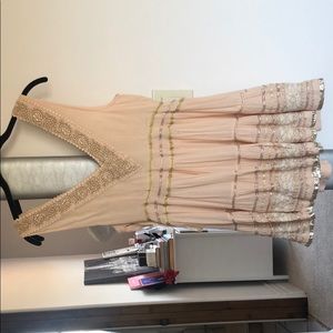 Free people pink lace dress